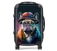 Warren Reed - Designer French Bulldog Dog With Glasses Splashart Suitcase Cabin, Multi
