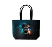 Warren Reed - Designer French Bulldog Splashart Beach Shopper Tote Bag Warren Reed - Designer Multicolor