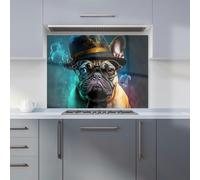 Warren Reed - Designer French Bulldog Splashart Kitchen Splashback - W900mm x H650mm