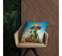 Warren Reed Designer Frog On A Beach Holiday Outdoor Cushion 60Cm X 60Cm