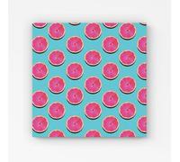 Warren Reed - Designer Fruity Pattern Of Pink Grapefruit Canvas | Size: w40 inch x h40 inch Warren Reed - Designer Pink w40 inch x h40 inch