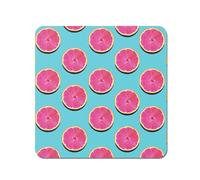 Warren Reed - Designer Fruity Pattern Of Pink Grapefruit Coasters - Set of 4 Warren Reed - Designer Pink