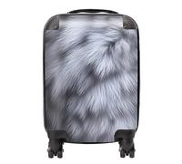 Warren Reed - Designer Fur Print Silver Fox Suitcase - Lightweight Hard Case, TSA Lock, 4 Spinner Wheels