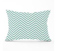 Warren Reed - Designer Geometric Chevron Pattern Cushions in Green | Size: 60 cm x 60 cm Warren Reed - Designer Green 60 cm x 60 cm