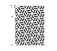 Warren Reed - Designer Geometric Monochrome Hexagonal Pattern Jigsaw Puzzle in Black | Size: 1000 Pieces Warren Reed - Designer Black 1000 Pieces