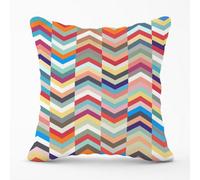 Warren Reed Designer Geometric Multi Colored Chevron Pattern Cushions 60Cm X 60Cm