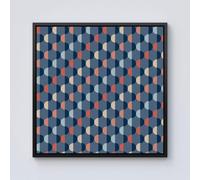 Warren Reed - Designer Geometric Pattern Framed Canvas in Black | Size: w40 inch x h40 inch Warren Reed - Designer Black w40 inch x h40 inch