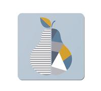 Warren Reed - Designer Geometric Pear Coasters - Set of 4 in Blue Warren Reed - Designer Blue