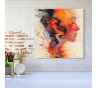 Warren Reed - Designer Geometric Vibrance Canvas | Size: w10 inch x h10 inch Warren Reed - Designer Multicolor w10 inch x h10 inch