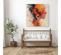 Warren Reed - Designer Geometric Vibrance Canvas | Size: W30" x H30" Warren Reed - Designer Multicolor W30" x H30"