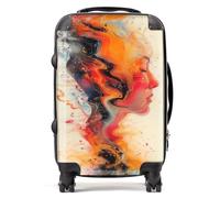 Warren Reed - Designer Geometric Vibrance Suitcase - Lightweight Hard Case, TSA Lock, 4 Spinner Wheels