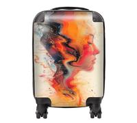Warren Reed - Designer Geometric Vibrance Suitcase - Lightweight Hard Case, TSA Lock, 4 Spinner Wheels