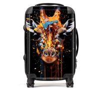 Warren Reed - Designer Giraffe Face Splashart Suitcase Cabin, Multi