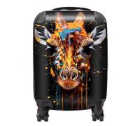 Warren Reed - Designer Giraffe Face Splashart Suitcase Cabin, Multi