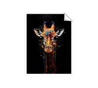 Warren Reed - Designer Giraffe Face Splashart Unframed Art Print | Size: W24" x H36" Warren Reed - Designer Multicolor W24" x H36"
