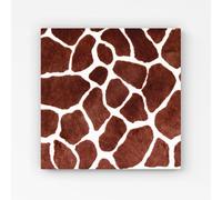 Warren Reed - Designer Giraffe Spots Print Canvas in Brown | Size: w40 inch x h40 inch Warren Reed - Designer Brown w40 inch x h40 inch