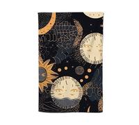 Warren Reed - Designer Gold Sun & Moon Tea Towel in Yellow Warren Reed - Designer Yellow