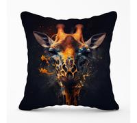 Warren Reed - Designer Golden Giraffe Face Splashart Outdoor Cushion in Yellow | Size: 45 cm x 45 cm Warren Reed - Designer Yellow 45 cm x 45 cm