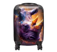 Golden Rhino Face Splashart Suitcase Warren Reed - Designer Grey Large