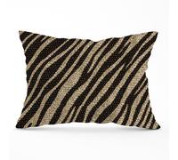Warren Reed - Designer Golden Zebra Print Cushions in Brown | Size: 33 cm x 48 cm Warren Reed - Designer Brown 33 cm x 48 cm
