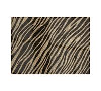 Golden Zebra Print Glass Chopping Board Warren Reed - Designer Brown One Size