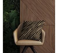 Warren Reed Designer Golden Zebra Print Outdoor Cushion 60Cm X 60Cm