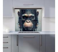 Warren Reed - Designer Gorilla Face Splashart Kitchen Splashback in Brown | Size: 600mm x 650mm Warren Reed - Designer Brown 600mm x 650mm