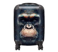 Gorilla Face Splashart Suitcase Warren Reed - Designer Brown Large