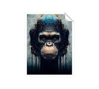 Warren Reed - Designer Gorilla Face Splashart Unframed Art Print | Size: W24" x H36" Warren Reed - Designer Multicolor W24" x H36"