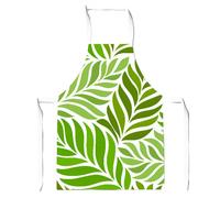 Warren Reed - Designer Green Leaf Pattern Junior Apron Warren Reed - Designer Green