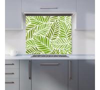 Warren Reed - Designer Green Leaf Pattern Kitchen Splashback W600Mm X H600Mm, Multi