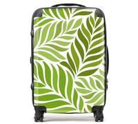 Warren Reed - Designer Green Leaf Pattern Suitcase Medium, Green