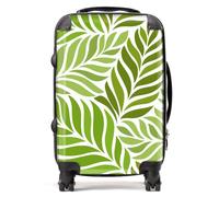 Warren Reed - Designer Green Leaf Pattern Suitcase Cabin, Green