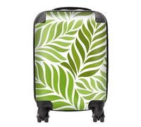 Warren Reed - Designer Green Leaf Pattern Suitcase Small, Green