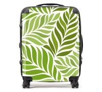 Warren Reed - Designer Green Leaf Pattern Suitcase Large, Green