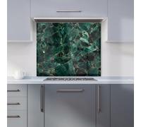 Warren Reed - Designer Premium Green Quartz Effect Kitchen Splashback 6mm Toughened Glass Kitchen Splashback - Heat Resistant Splashback for Kitchens, Perfect for Cookers and Hobs, Polished Edges