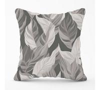 Warren Reed Designer Grey Floral Leaves Cushions 45Cm X 45Cm