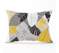 Warren Reed - Designer Grey Yellow Autumn Leaves Cushions | Size: 45 cm x 45 cm Warren Reed - Designer Yellow 45 cm x 45 cm