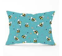 Warren Reed - Designer Hand Drawn Busy Bees Cushions in Blue | Size: 60 cm x 60 cm Warren Reed - Designer Blue 60 cm x 60 cm