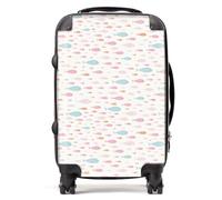 Hand Drawn Swimming Fish Suitcase Warren Reed - Designer Pink Cabin