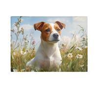 Warren Reed - Designer Happy Jack Russell In A Summer Meadow Chopping Board, Multi