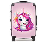 Warren Reed - Designer Happy Unicorn Splashart Suitcase - Lightweight Hard Case, TSA Lock, 4 Spinner Wheels