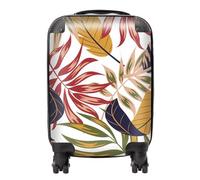 Warren Reed - Designer Hawaiian Style Jungle Leaves Suitcase - Lightweight Hard Case, TSA Lock, 4 Spinner Wheels
