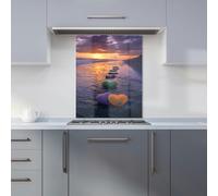 Warren Reed - Designer Heartstones At Sunset Kitchen Splashback W600Mm X H750Mm, Multi