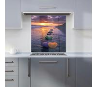 Warren Reed - Designer Heartstones At Sunset Kitchen Splashback W700Mm X H650Mm, Multi