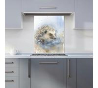Warren Reed - Designer Hedgehog Watercolour Kitchen Splashback - W600mm x H750mm