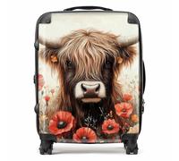 Warren Reed - Designer Highland Cow And Summer Flowers Suitcase Medium, Multi