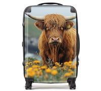 Warren Reed - Designer Highland Cow By The Coast Suitcase Medium, Multi