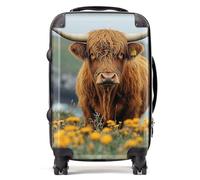 Warren Reed - Designer Highland Cow By The Coast Suitcase Cabin, Multi