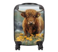 Warren Reed - Designer Highland Cow by The Coast Suitcase - Lightweight Hard Case, TSA Lock, 4 Spinner Wheels